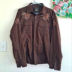 GS115 jeans spirit button down top